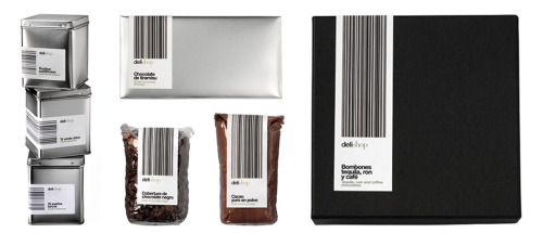 Enric AguileraLove barcode pattern - identity for a deli shop from Spain.