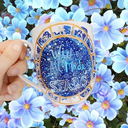 sosuperawesome:Hand Painted Teacups & Saucers and Mugs by Sydonie Baldissera on EtsySee our ‘mug