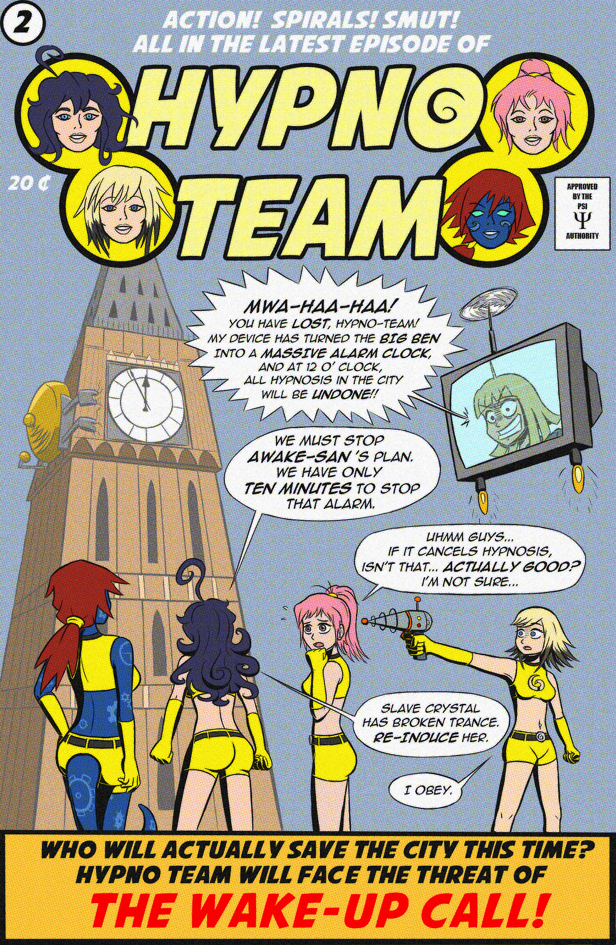 neo-edo-exican: psi-stuff:   The first 3 issues of Hypno-Team, a sexy comic packed