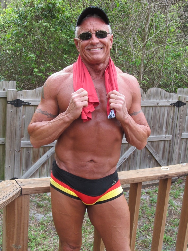 maturemanexhibitionist:  A few shots without my top that I had overlooked with the