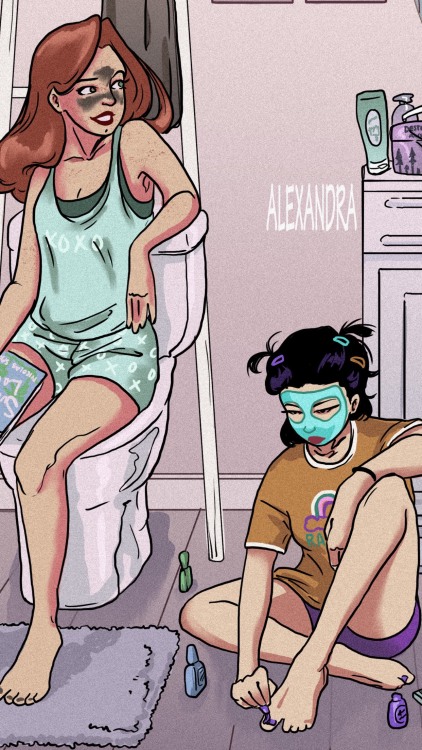 ghostpainters:The Batgirls have a girl’s night in Part IIOne night while watching Gilmore Girls, Ste