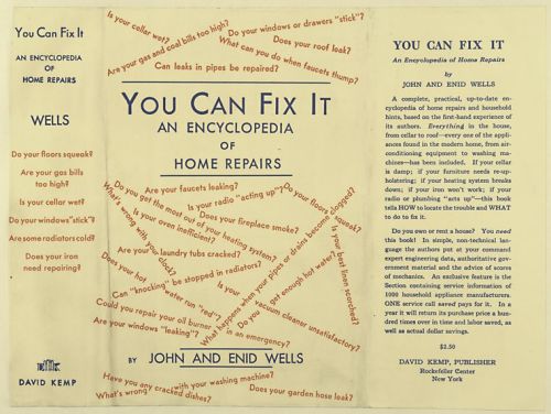You can fix it, encyclopedia of home repairs, 1935.
