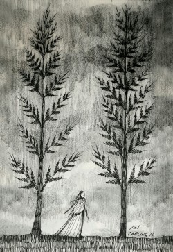 joncarling:  between trees