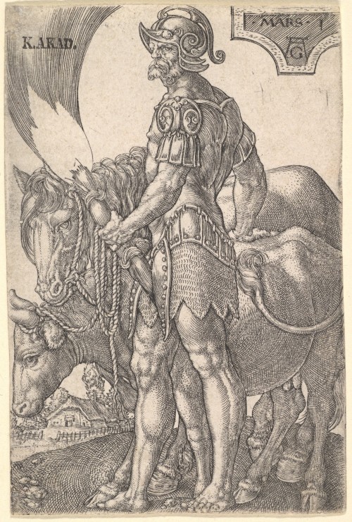 Mars, from The Seven Planets by Heinrich Aldegrever (1533)