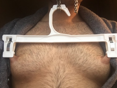 When your nipples need hard work, and there are no clamps around…