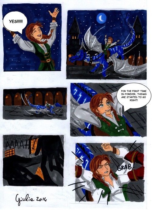 giuliaciulia89:   aaaaahh, coloured!!! and I’ll do the whole film like this ahahahaha!!!! The dragon is Frost, from the amazing fan fic “In the service of the queen”, by wolfspirit93 my deviant http://shishiyoukai.deviantart.com/   OMG! <3