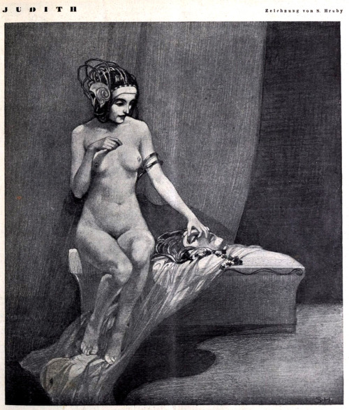 Sergius Hruby (1869-1943), &lsquo;Judith&rsquo;, from Die Muskete, Jan. 23, 1928Source: http://anno.