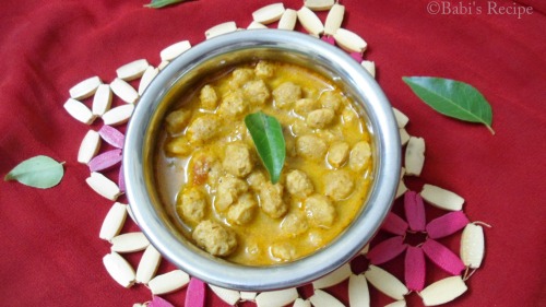 Soya Chunks curry /Meal maker curry