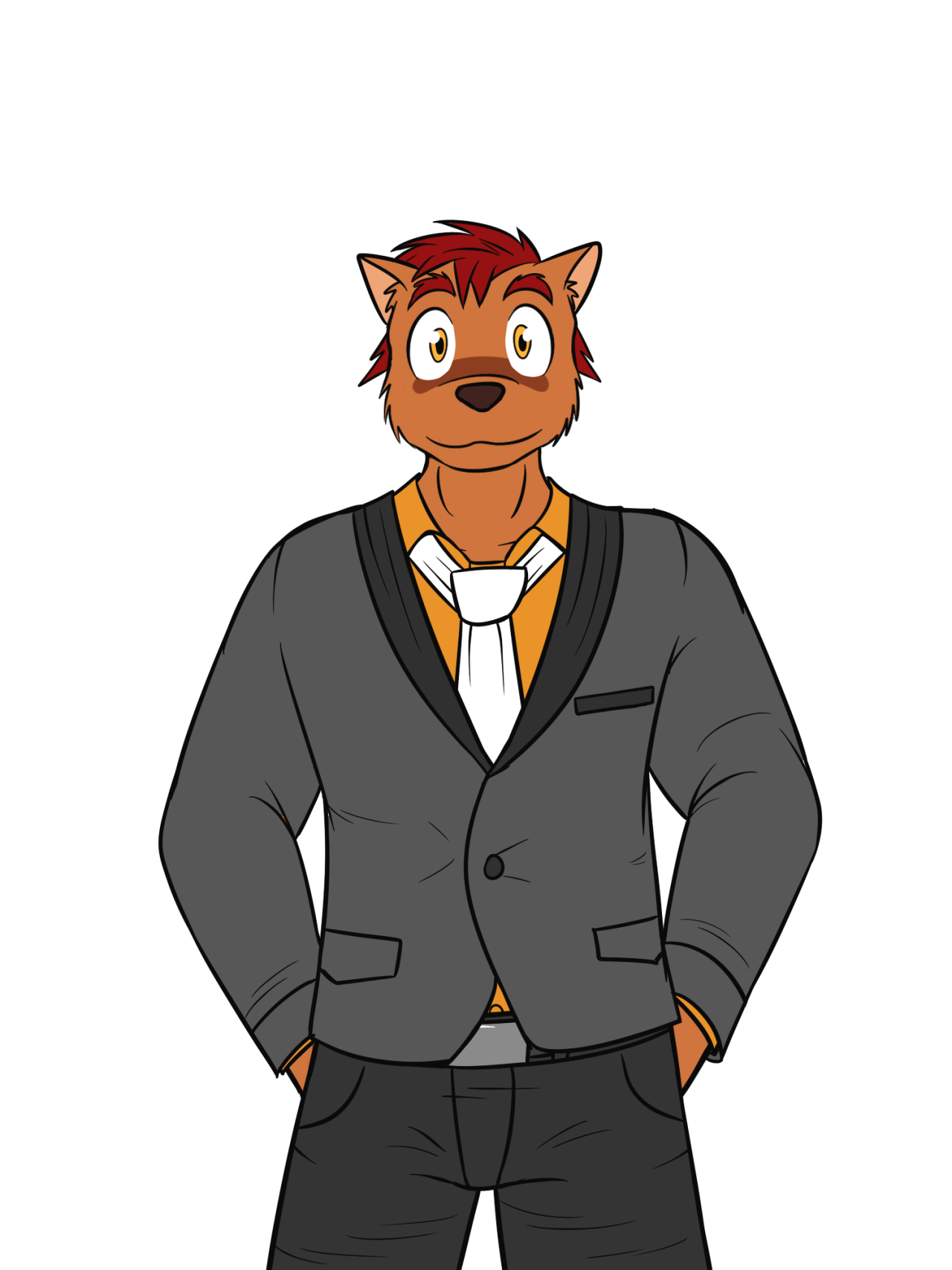 Couple more anthros in suits, a squirrel and tanuki.  I swear they’ll be for something,