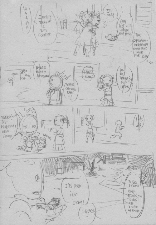 its the sketch of a comics i draw about one of my oc.i just improve it, no script, no think just dra