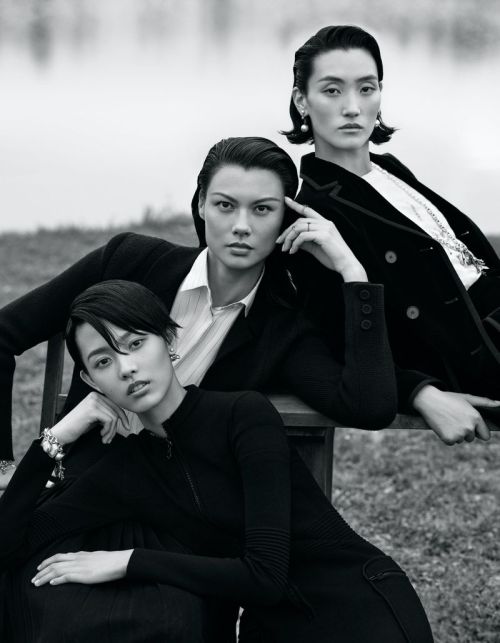 pocmodels: Lina Zhang , Jiali Zhao and Anna Wang by Liu Song for Harper’s Bazaar China Magazine - Se