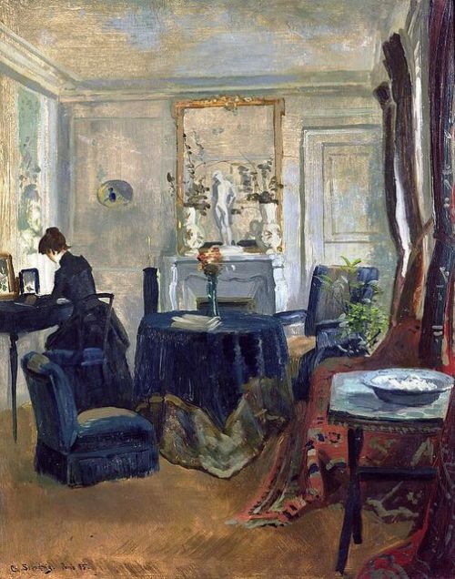 huariqueje:Blue Room   -  Christian SkredsvigNorwegian 1854-1924