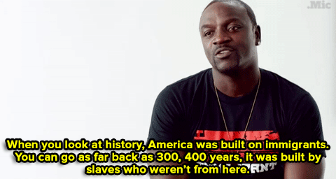 beatsthatarefunky:  micdotcom:  Watch: Celebrities including Lupita Nyong’o, Rosario Dawson and Alan Cumming stand up for immigrants.    I get it - I get why they are doing this, but what always bothers me about this narrative is that it often leaves