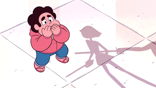 pearl-likes-pi:  OK BUT fOr real can we just talk about how  pearl gets stabbed, literally stabbed thru the back   and the FIRsT THING SHE DOES RIGHT AFTER SHE LOOKS DOWN AND SEES WOW THERE IS A SWORD THRU MY LITERAL, BODY SHE LOOKS, UP AT STEVEN TO MAKE