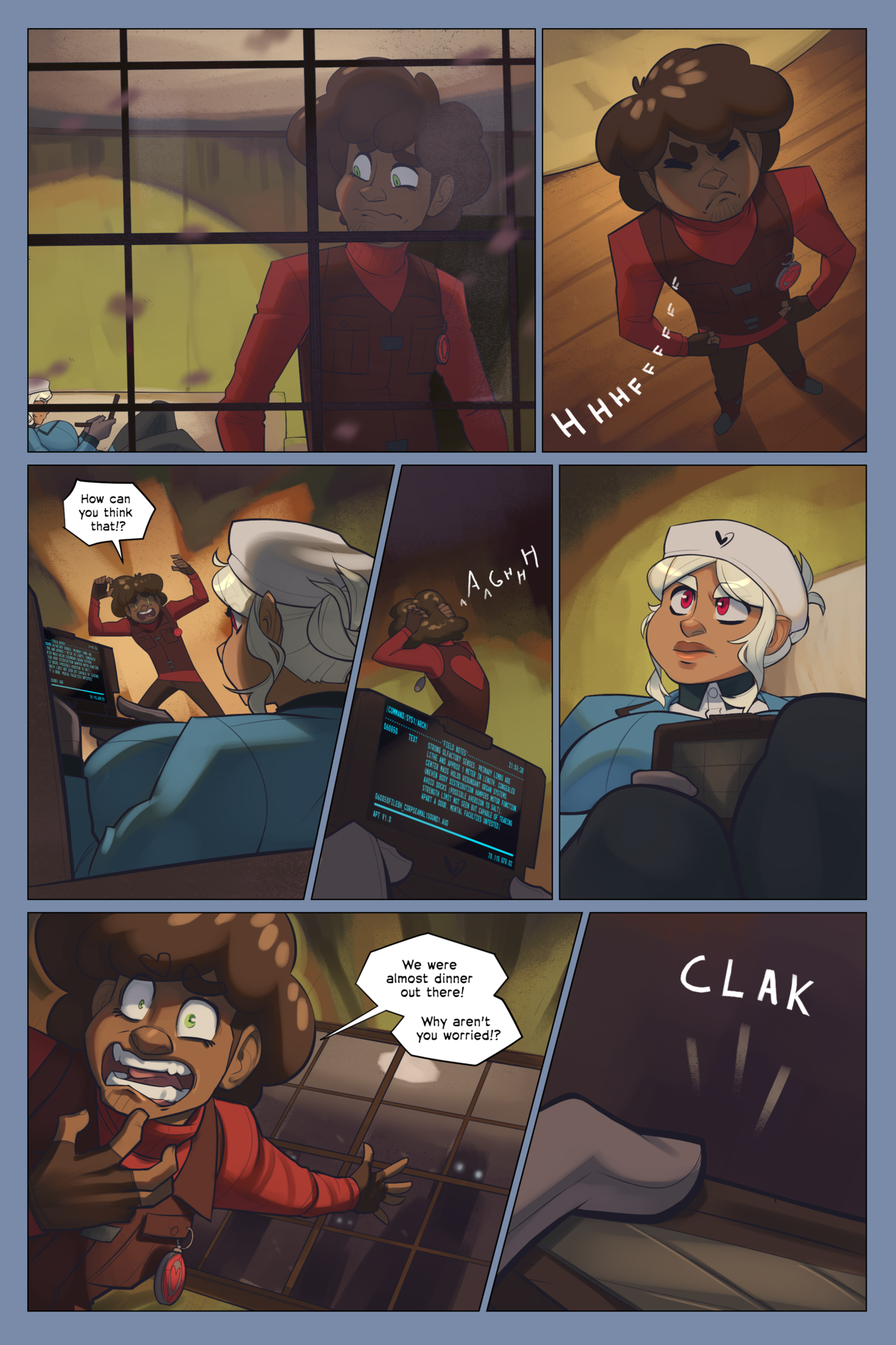 dansome0203: Snippet practice comic of my Bellhart setting. I did the lines and @mistercrowbar