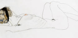 anenlighteningellipsis:  Egon Schiele | Reclining Nude, 1912 