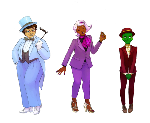 saltiscen:girls in suits!  girls in suits!!pls fullview, tumblr’s image processing hates me