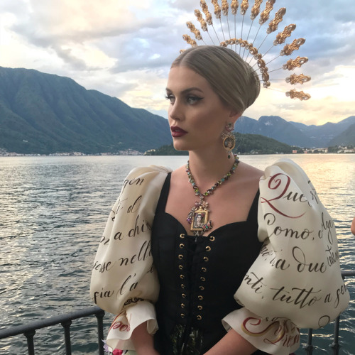 Kitty Spencer in DOLCE & GABBANA Alta Moda 2018