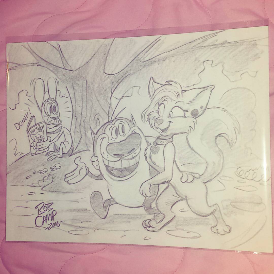 positivelypinkie:  I commissioned Bob Camp (Ren and Stimpy artist) at comicon on