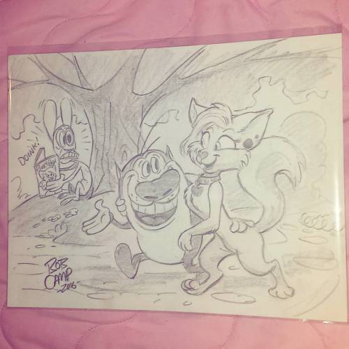 positivelypinkie:  I commissioned Bob Camp (Ren and Stimpy artist) at comicon on my birthday and I just got it in the mail today and I couldn’t be happier! I love these dudes so much he really made my 90s kid self insert dreams come true.   teehee X3