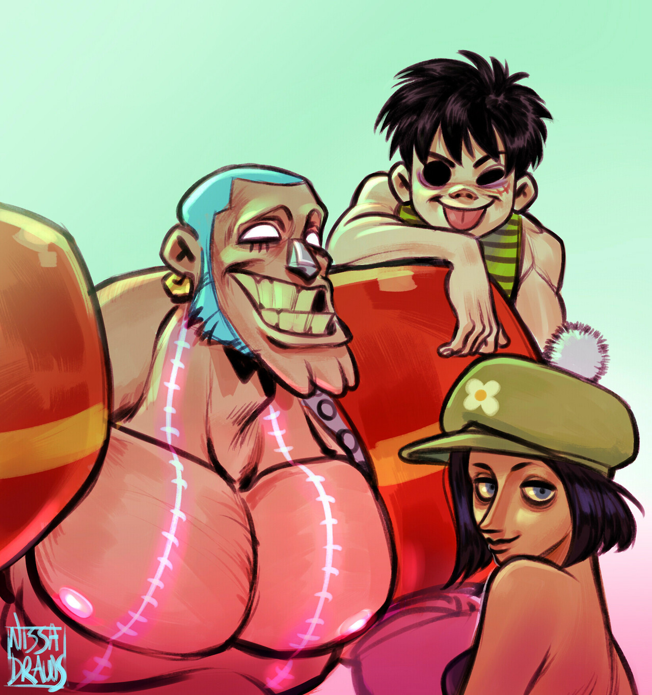nissa-draws:Gorillaz style