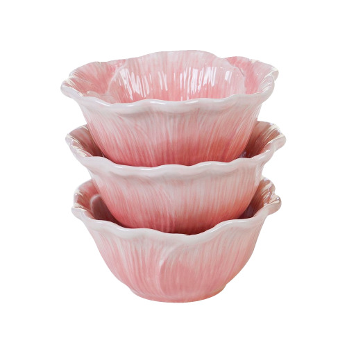 peachblushparlour:Pink Poppy Ice Cream Bowls