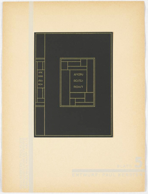 Paul Kersten &amp; Paul Klein, design portfolio, 1928. Forty modern designs for artistic book cover