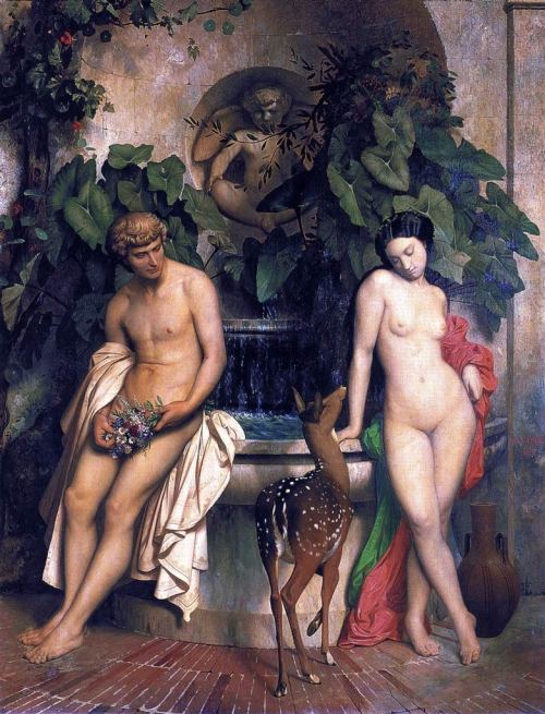 artiebagagli:Jean Leon Gerome - An Idyll (Daphnis and Chloe - 1852)