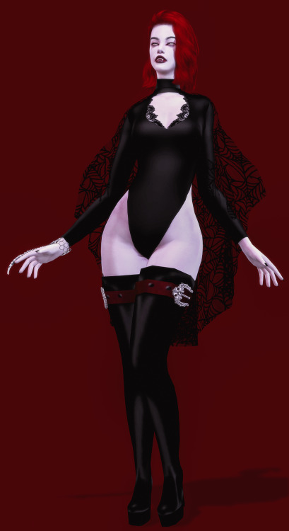 bluerose-sims:   ❤️❤️ Vampire Costume❤️❤️  New Meshes All lods Custom thumbnail Compatible with HQ a
