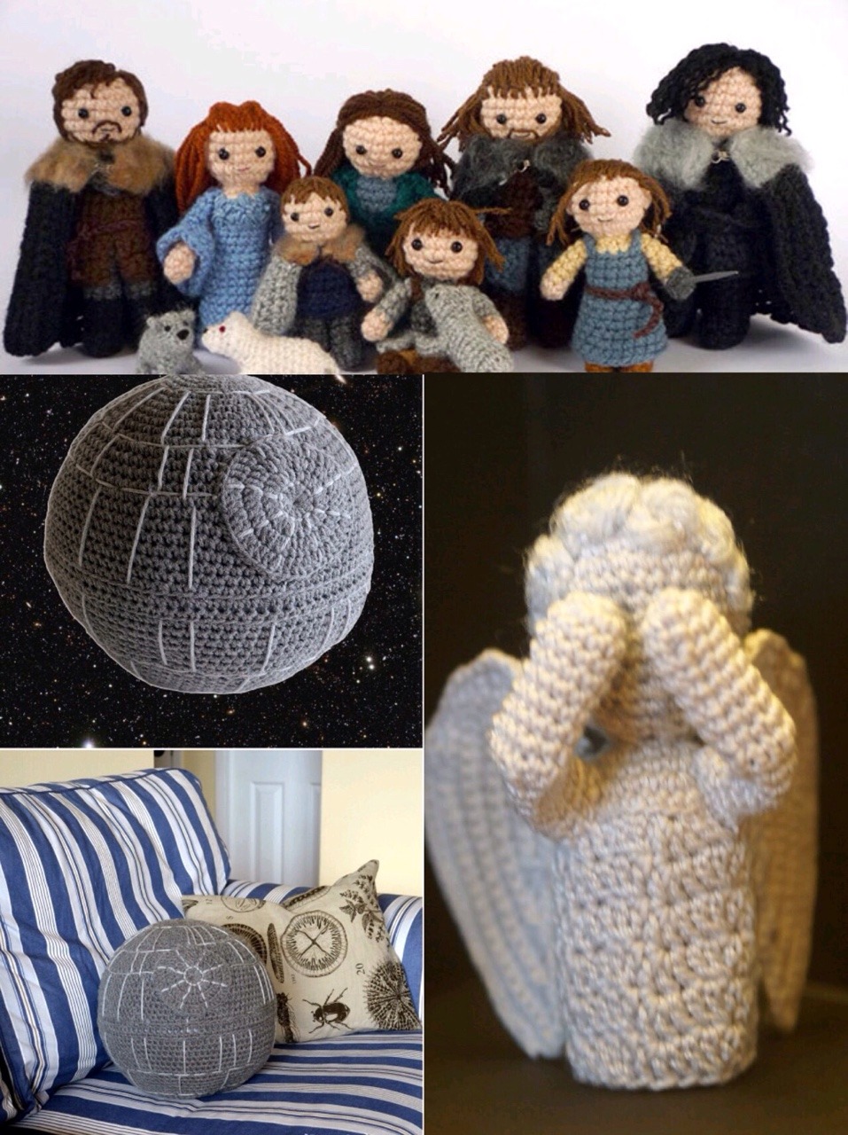 Crochet level - genius.  From  http://guff.com/23-geeky-crochet-creations-thatll-leave-you-in-stitches