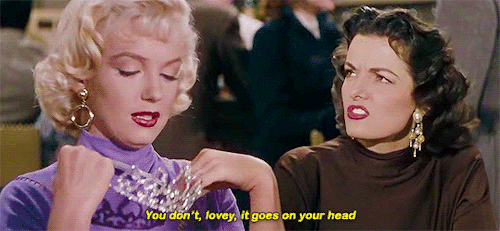 black0rpheus:Marilyn Monroe and Jane Russell in Gentlemen Prefer Blondes (1953) dir. Howard Hawks