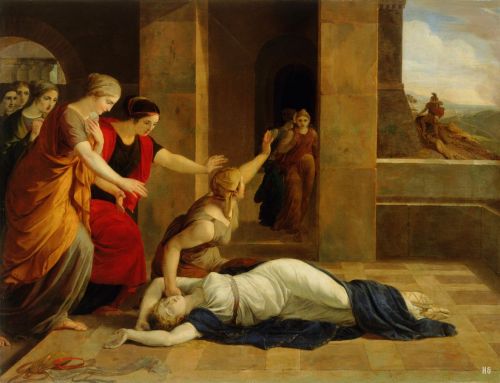 hadrian6: Andromache Fainted.1818. Josef Abel. Austrian. 1768-1818. oil /canvas. hadrian6.tum