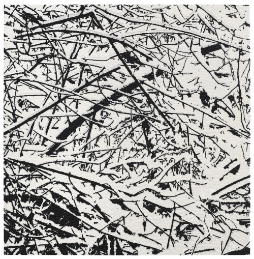thunderstruck9:Farhad Moshiri (Iranian, 1963), First Snow 3C, 2018. Hand-embroidered beads on canvas laid on board, 157 x 155.5 cm.
