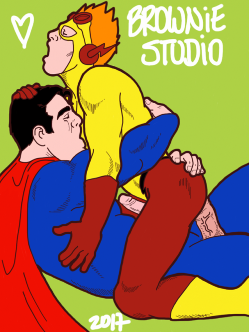 brownie-studio:  Superman y Kid flash