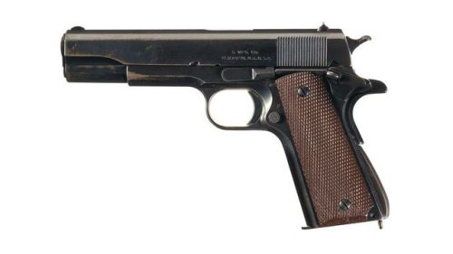 US Colt Model 1911A1 manufactured by Singer Sewing Machine Co., World War iI.Sold by Rock Island Auc