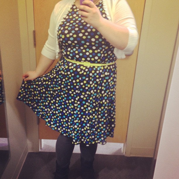 katy-j:  Do I need this? Yes/yes. ðŸ™€ #buyingit #dress #haul #fittingroom