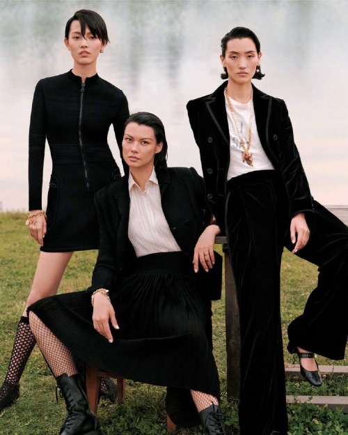 pocmodels: Lina Zhang , Jiali Zhao and Anna Wang by Liu Song for Harper’s Bazaar China Magazine - Se