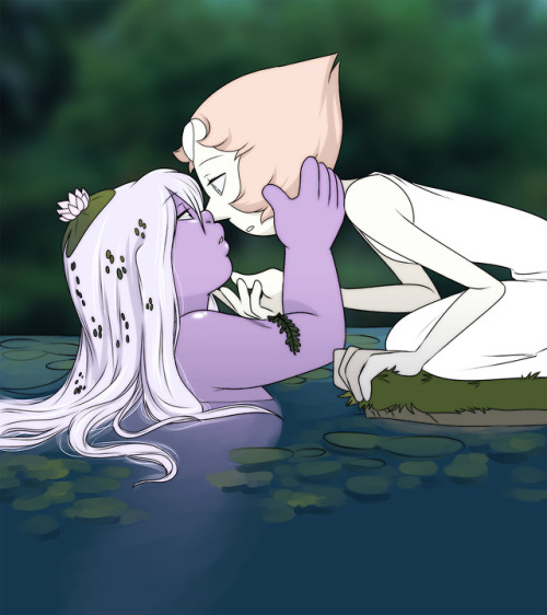 moonstone-coral:Amethyst is a mermaid who finds herself trapped in a pond after the winter flooding 