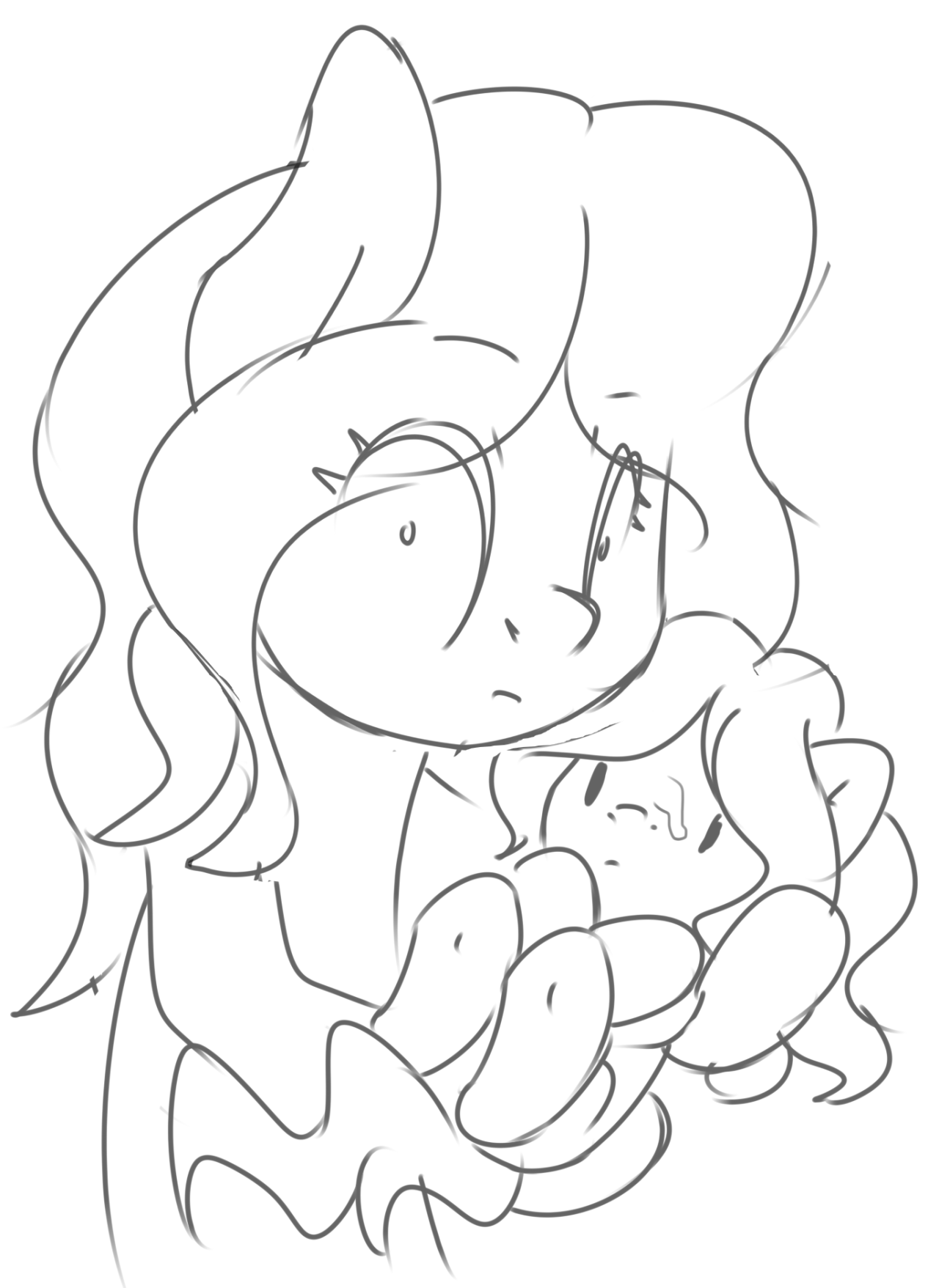 futakuart:  On stram and I have been told to draw Nikita holding herself Hope you
