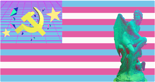 rvexillology: Flag of Transgender Communist Vaporwave USA