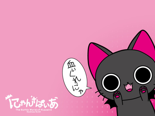 Nyanpire the vampire cat. For more cute wallpapers, follow Desktop Candy!