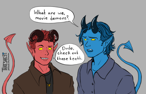 threshasketch: The Winchesters have been through some weird cases, but turning into Tieflings is a n