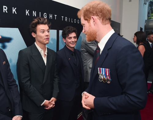 harrystylesdaily: Harry Styles and Prince Harry at the ‘Dunkirk’ World Premiere in London, July 13th