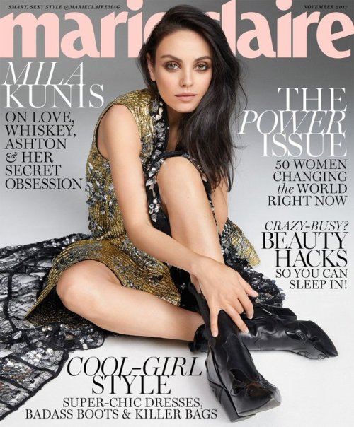 mkunisdaily: MILA KUNIS in the cover of Marie Claire, November of 2017 edition.