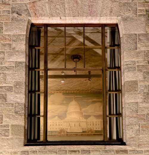 The window in Michael Pitcairn’s room at Glencairn affords a great view of Bryn Athyn Cathedra