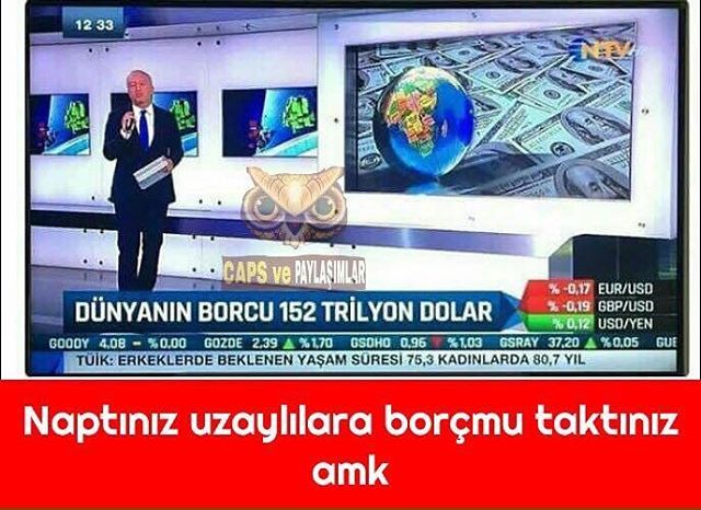 Dünyanın borcu 152 trilyon...