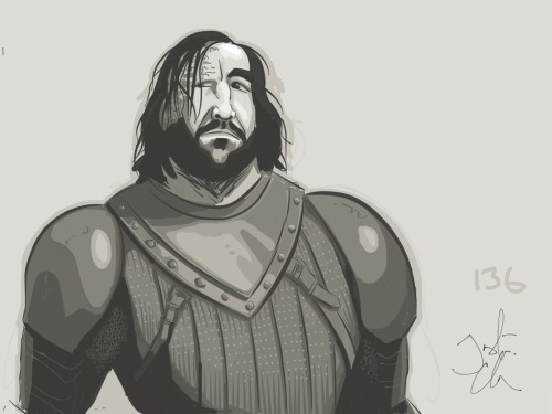 sketcheson: Day 136 the Hound Game of Thrones Made with Paper