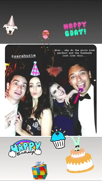 Birthday wishes to Sarah from her friends (February 2019) Instagram: peckisme, j.kaikala, mr.chadv, 