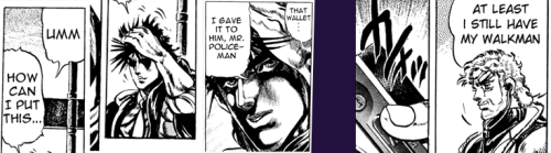 occultaro:  First and last pieces of dialogue from the Jojos, parts 1-7