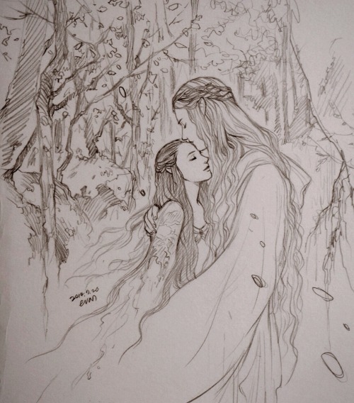 evankart:Galadriel and little Arwen.